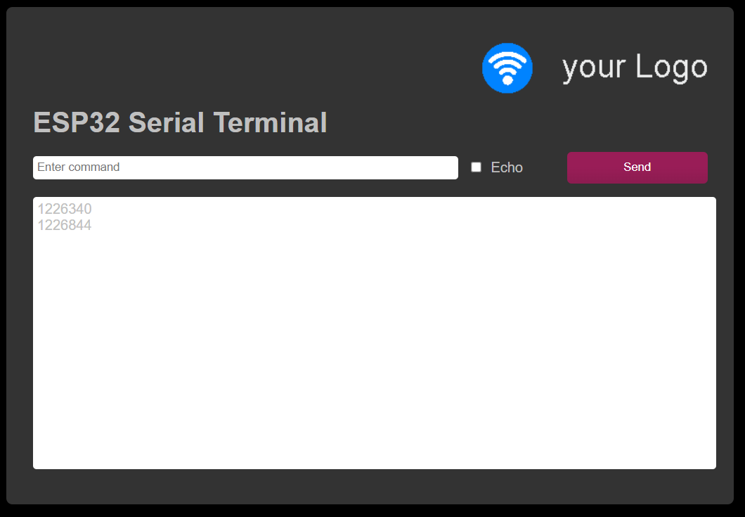 yaWebSerial web interface